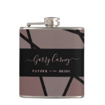 Stained Glass Imitation to Father Bride or Groom Flask