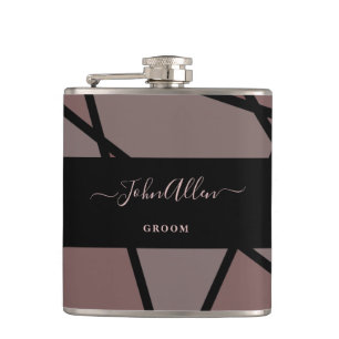 Stained Glass Imitation to Groom Flask