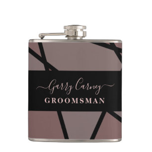 Stained Glass Imitation to Groomsmen Flask