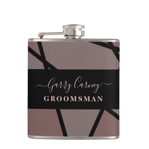 Stained Glass Imitation to Groomsmen Flask