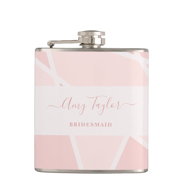 Stained Glass Imitation to Thank Bridesmaids Flask (Front)