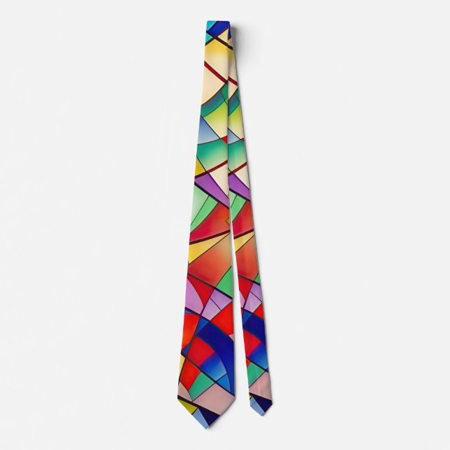 Stained Glass Intermingled  Neck Tie (Front)
