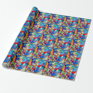 Stained Glass Intermingled  Wrapping Paper