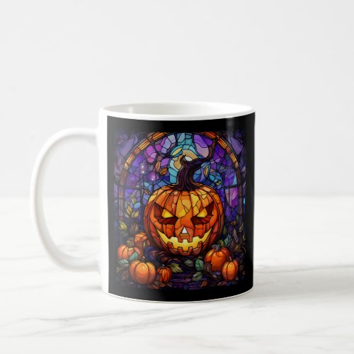 Stained Glass Jack_o_Lantern Spooky Elegance Coffee Mug