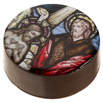 Stained Glass Jesus Chocolate Covered Cookies by FeelingLikeChristmas at Zazzle