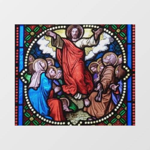 STAINED GLASS  JESUS CHRISTIAN WINDOW CLING