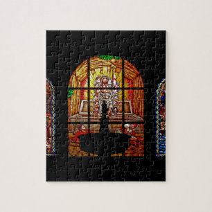 stained glass jesus jigsaw puzzle