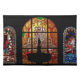 stained glass jesus placemat