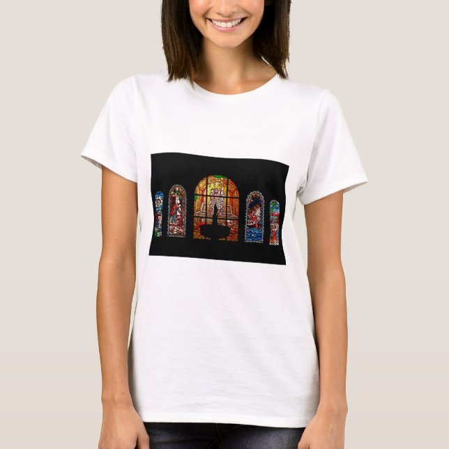 stained glass jesus T-Shirt (Front)