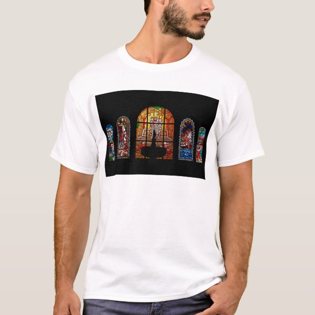 stained glass jesus T-Shirt (Front)