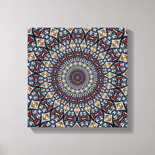 Stained Glass Kaleidoscope 3 Wrapped Canvas