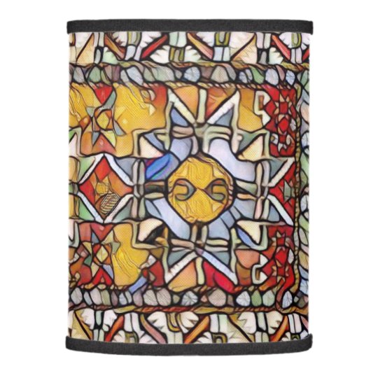 Stained Glass Kazakh Rug Lamp Shade (Right)