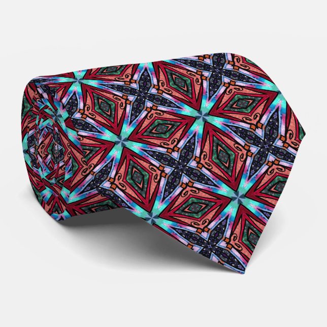 Stained Glass Kisses Neck Tie (Rolled)