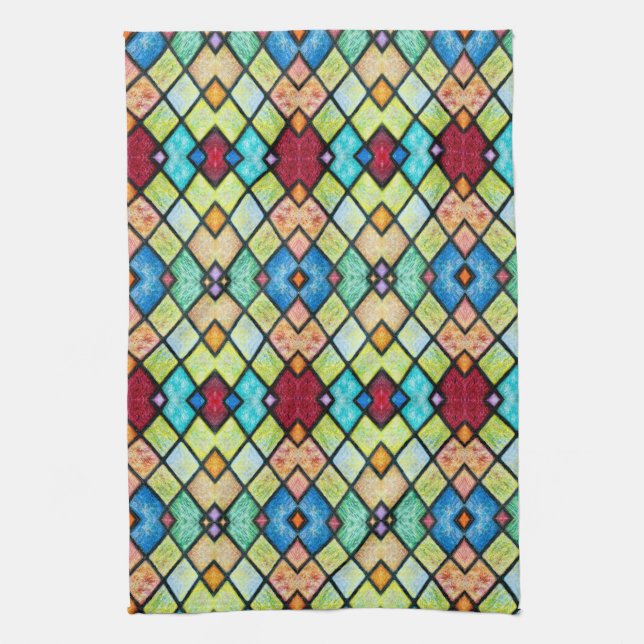 Stained Glass Kitchen Towel (Vertical)
