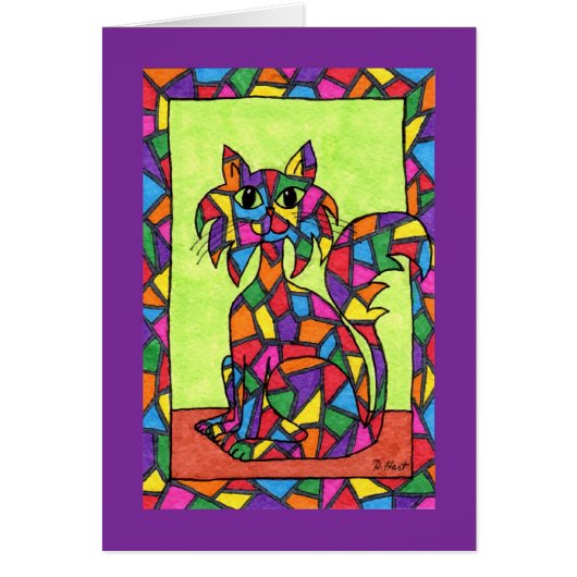 Stained Glass Kitty Cards (Front)