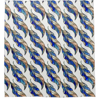 Stained-Glass Leaf Shower Curtain