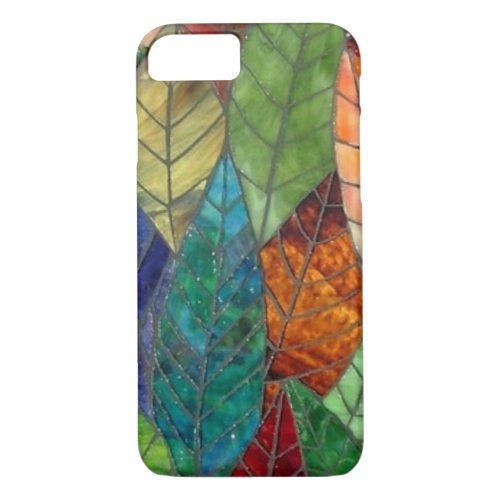Stained Glass Leaves iPhone 7 case