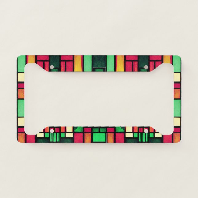 Stained Glass License Plate Frame (Front)