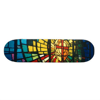 Stained Glass Light Prism colors Skateboard deck