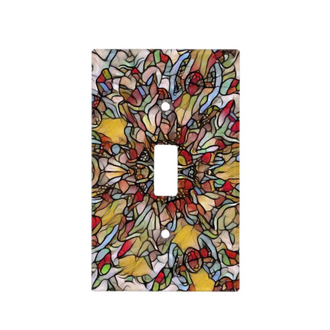 Stained Glass Light Switch Cover (Front)