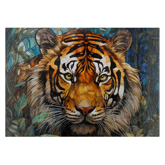 Stained Glass Lion Cutting Board (Front)