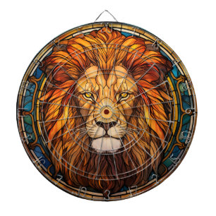 Stained Glass Lion Dartboard