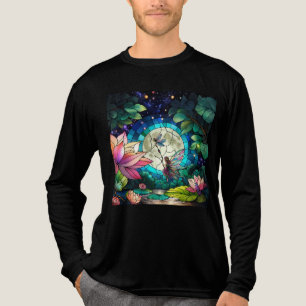 Stained Glass Little Fairy With Dragonfly Tri-Blend Shirt