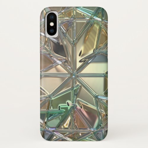 Stained glass look colorful abstract iPhone x case