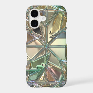 Stained glass look colorful abstract iPhone 17 case