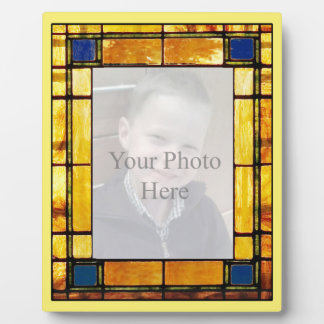 Stained Glass Look Custom Photo Display Plaque