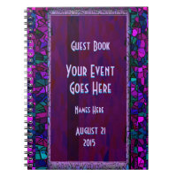 Stained Glass Look Glitter Guest Book