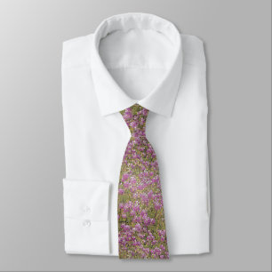 STAINED GLASS LOOK/SHADES OF PINK PURPLE GREEN NECK TIE