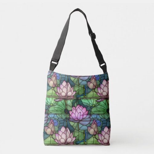 Stained Glass Lotus Cross_body Bag