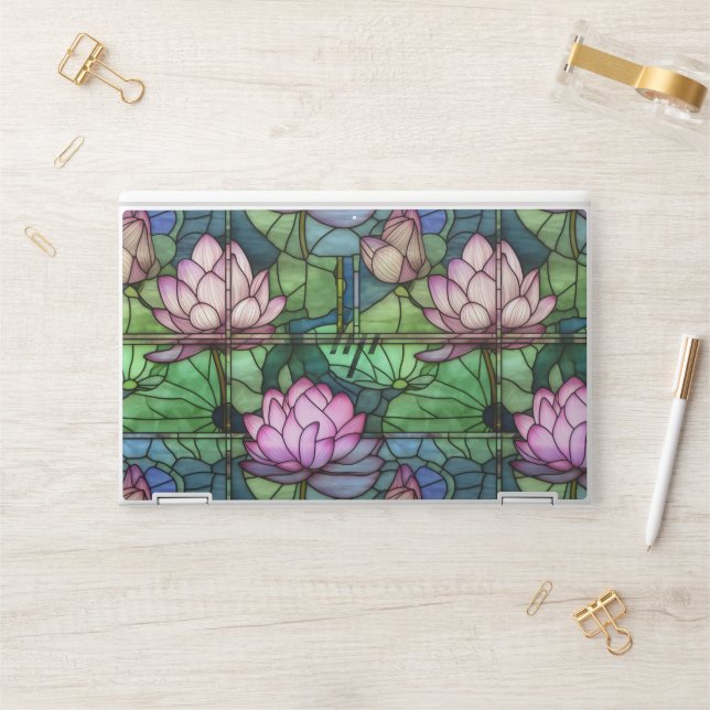 Stained Glass Lotus HP Laptop Skin (Desk)