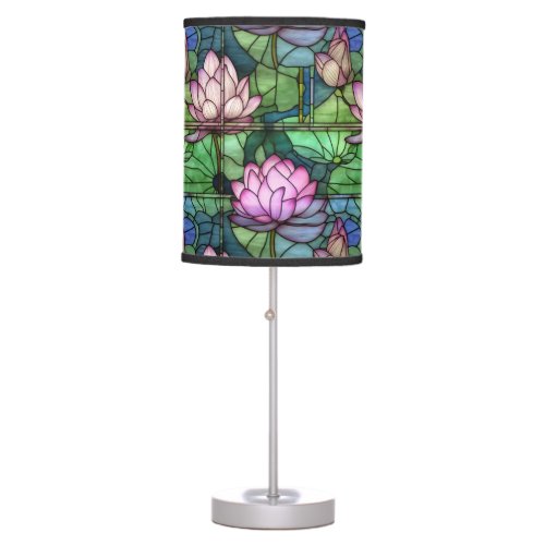 Stained Glass Lotus Lamp