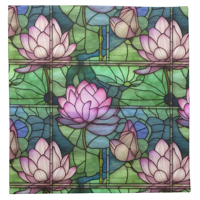 Stained Glass Lotus Napkin (Front)