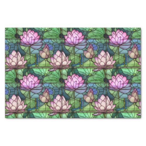 Stained Glass Lotus Tissue Paper
