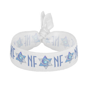 Stained Glass Magen David - Monogrammed Elastic Hair Tie