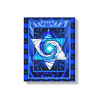 Stained Glass Magen David Quilt