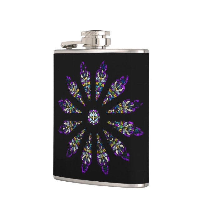 Stained Glass Mandala Flask (Left)
