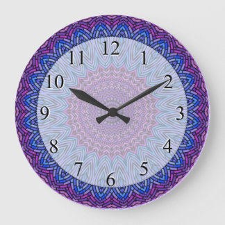 Stained Glass Mandala Large Clock