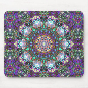 Stained Glass Mandala Mouse Pad