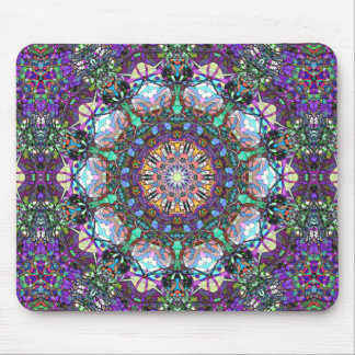 Stained Glass Mandala Mouse Pad