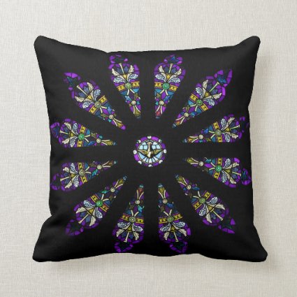 Stained Glass Mandala Pillow