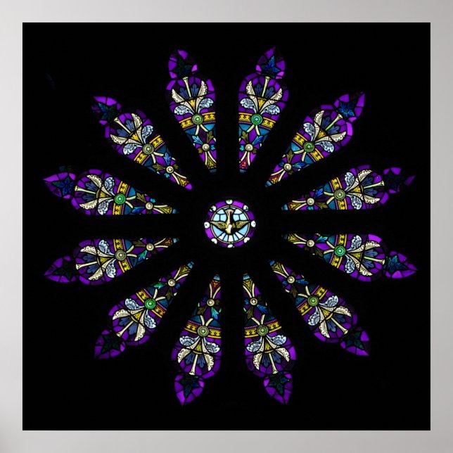 Stained Glass Mandala Print (Front)