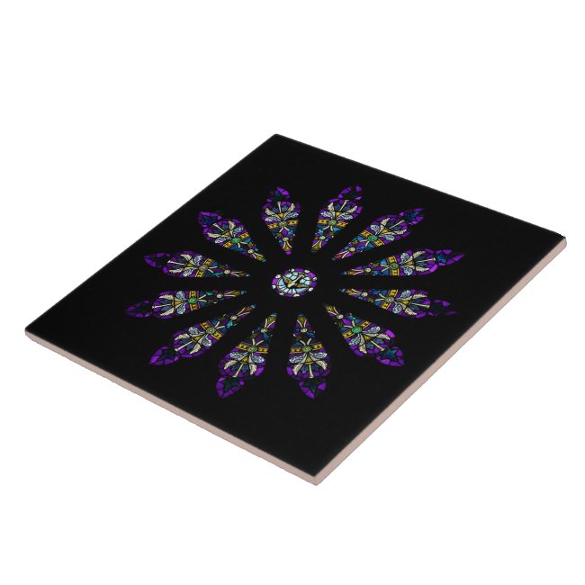 Stained Glass Mandala Tile