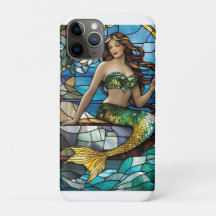 Stained glass mermaid
