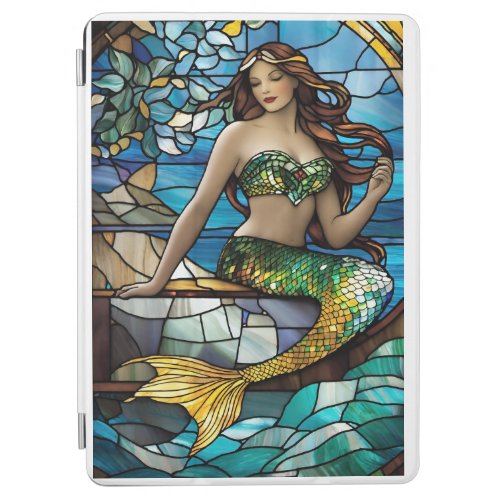 Stained glass mermaid  iPad air cover