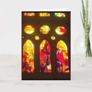 Stained Glass Merry Christmas Holiday Card