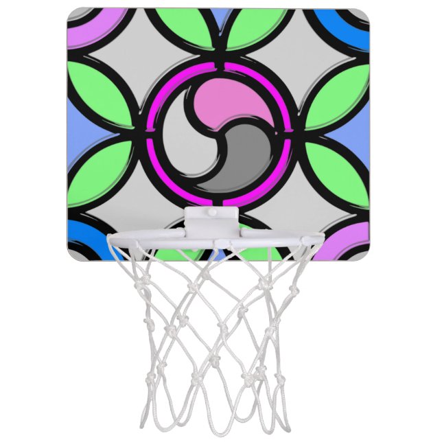 STAINED GLASS MINI BASKETBALL HOOP (Front)